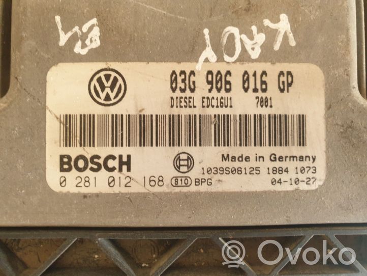 Volkswagen Caddy Calculateur moteur ECU 03G906016GP