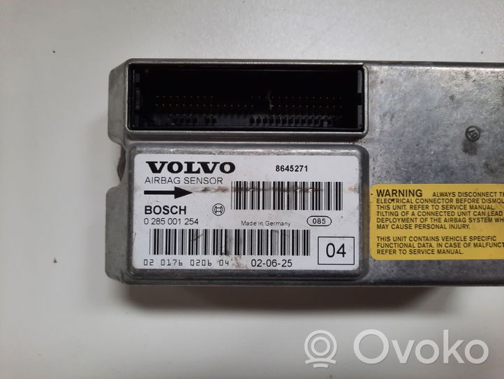 Volvo S80 Oro pagalvių valdymo blokas 0285001254