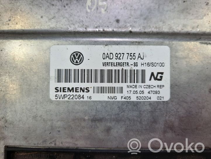 Volkswagen Touareg I Centralina scatola del differenziale 0AD927755AJ