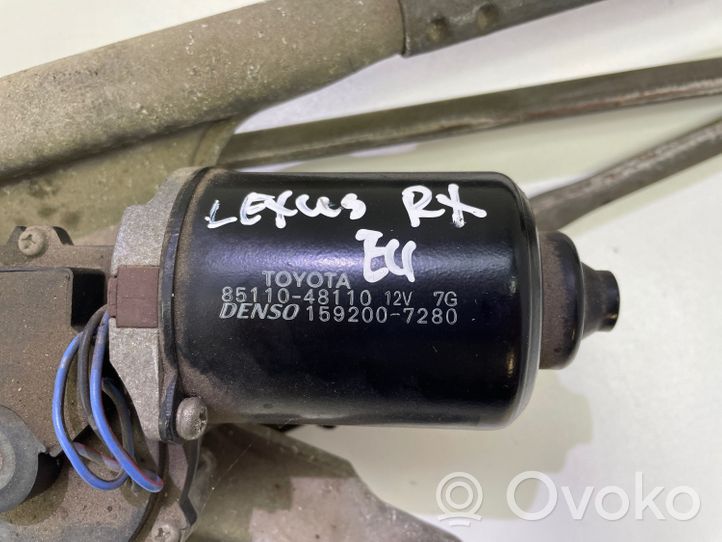 Lexus RX 330 - 350 - 400H Etupyyhkimen vivusto ja moottori 8511048110