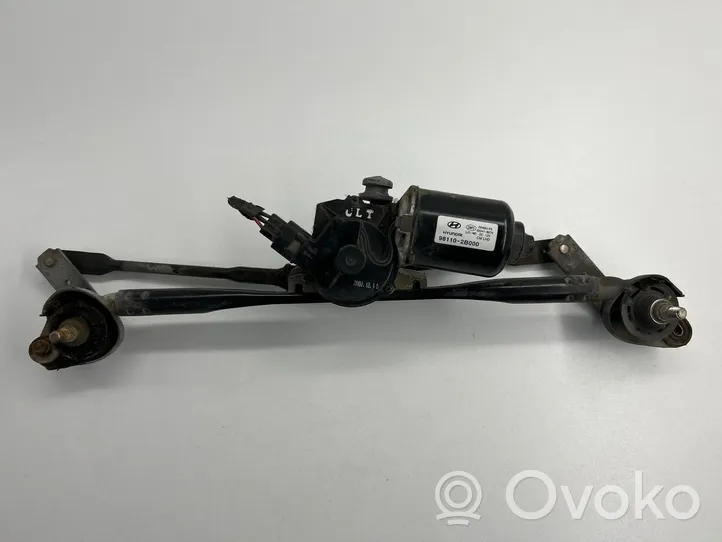 Hyundai Santa Fe Front wiper linkage and motor 981102B000