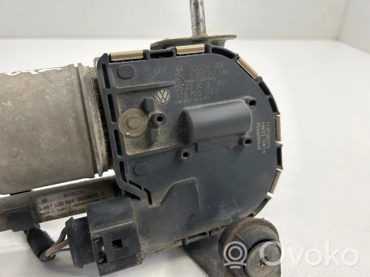 Volkswagen Touran I Mechanizm i silniczek wycieraczek szyby przedniej / czołowej 0390241786