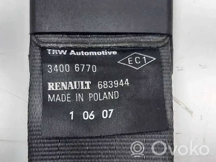 Renault Clio III Pas bezpieczeństwa fotela tylnego 33056057D