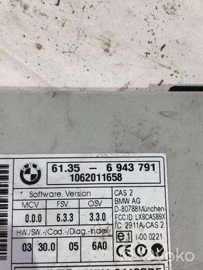 BMW 5 E60 E61 Unité de contrôle module CAS 6943791