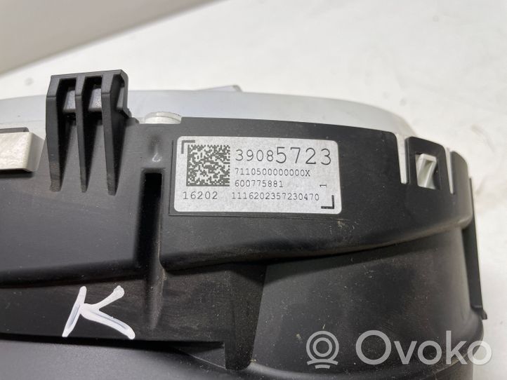 Opel Astra K Compteur de vitesse tableau de bord 39085723