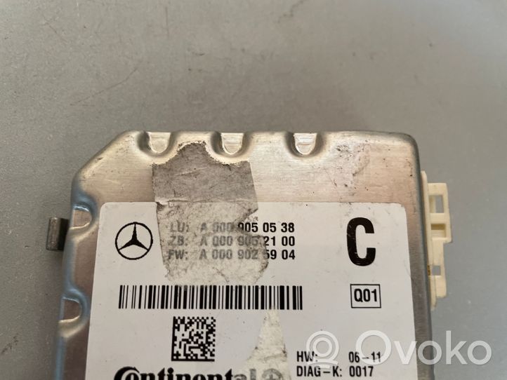 Mercedes-Benz CLS C218 X218 Kamera szyby przedniej / czołowej A0009050538