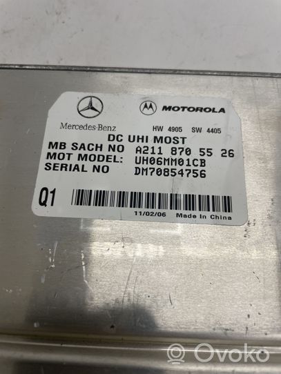 Mercedes-Benz CLS C219 Module unité de contrôle Bluetooth A2118705526