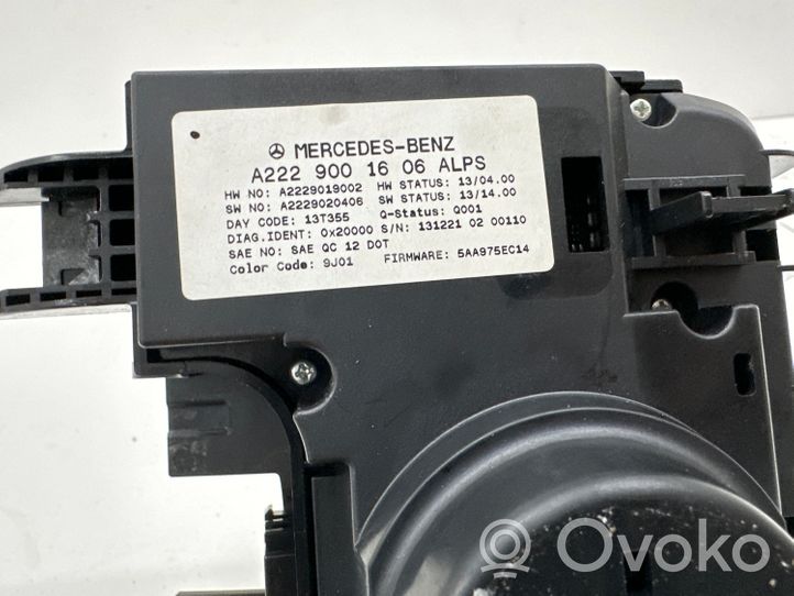 Mercedes-Benz S W222 Controllo multimediale autoradio A2229001606