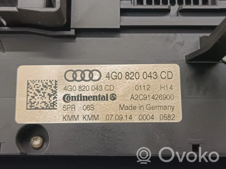 Audi A7 S7 4G Unité de contrôle climatique 4G0820043CD