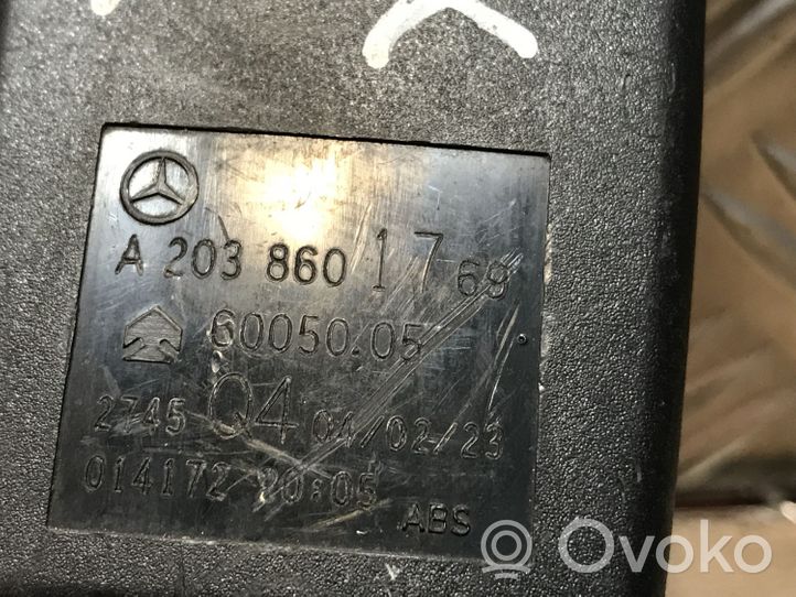 Mercedes-Benz C W203 Klamra tylnego pasa bezpieczeństwa A2038601769