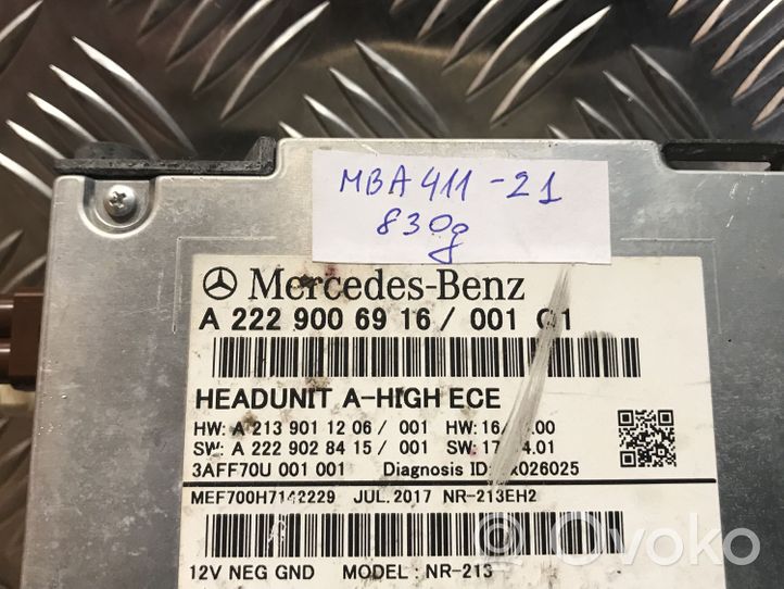 Mercedes-Benz S W222 GPS-navigaation ohjainlaite/moduuli A2229006916