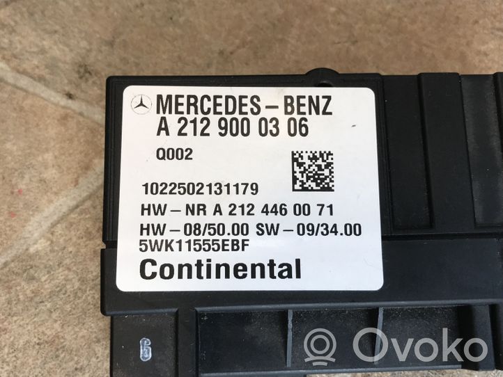 Mercedes-Benz C W204 Centralina/modulo pompa dell’impianto di iniezione A2129000306