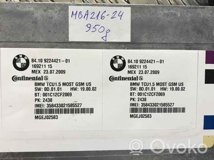 BMW X5 E70 Moduł / Sterownik Bluetooth 9224421