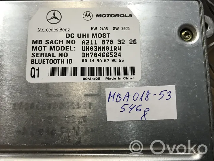 Mercedes-Benz A W169 Модуль «Bluetooth» A2118703226