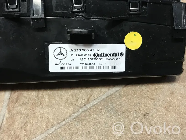 Mercedes-Benz E W213 Sisätuulettimen ohjauskytkin A2139054707