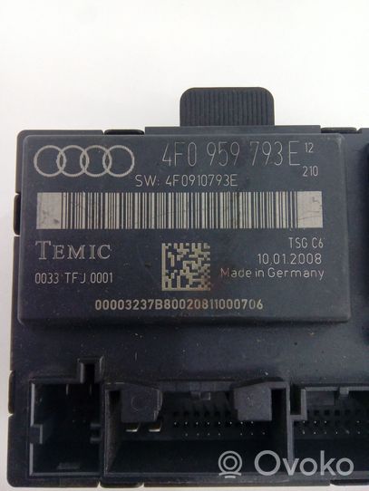 Audi A6 S6 C6 4F Unité de commande module de porte 4F0959793E