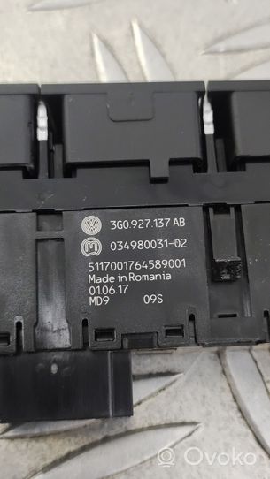 Volkswagen PASSAT B8 Zestaw przełączników i przycisków 3G0927137AB