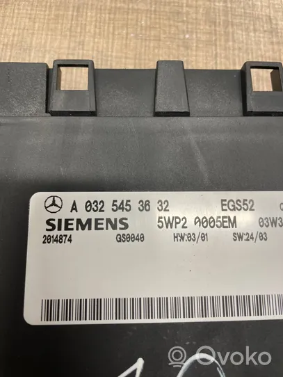 Mercedes-Benz C W203 Getriebesteuergerät TCU A0325453632