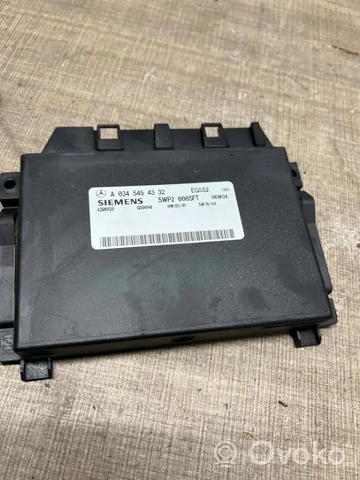 Mercedes-Benz C W203 Module de contrôle de boîte de vitesses ECU A0345454332