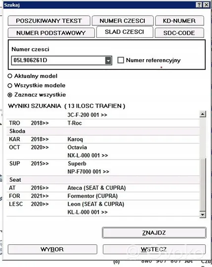 Volkswagen Arteon Sensore della sonda Lambda 05L906261D