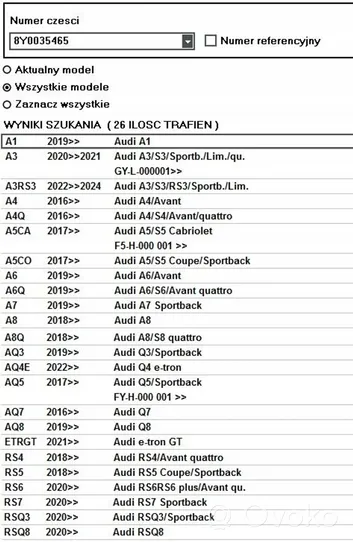 Audi E-tron GT Amplificateur de son 8Y0035465