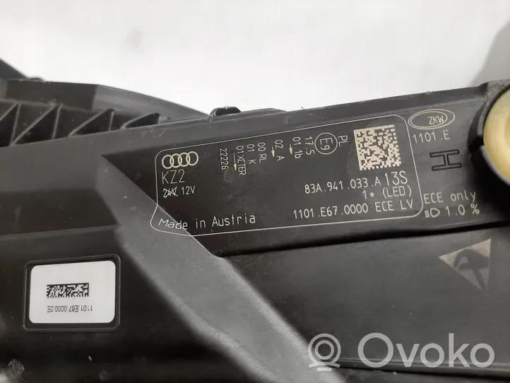 Audi Q3 F3 Faro delantero/faro principal 83A941034A