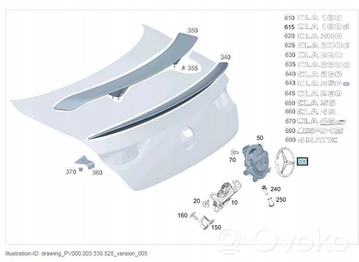 Mercedes-Benz E W213 Autres insignes des marques A0998106803