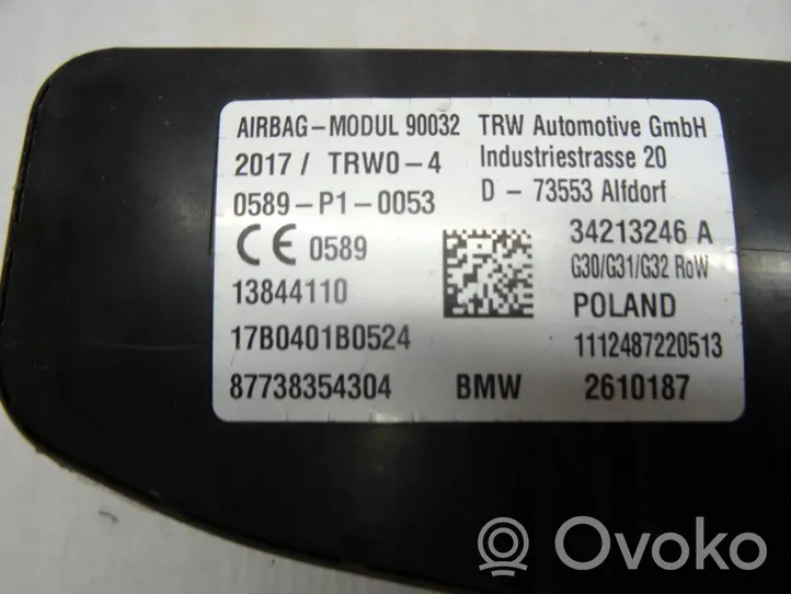 BMW 5 G30 G31 Airbag sedile 2610187