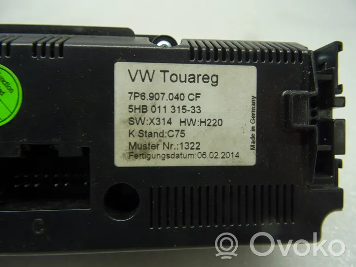 Volkswagen Touareg II Блок управления кондиционера воздуха / климата/ печки (в салоне) 7P6907040CF