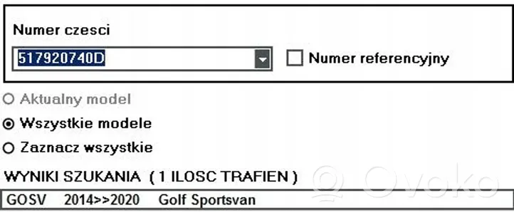 Volkswagen Golf Sportsvan Spidometrs (instrumentu panelī) 517920740D