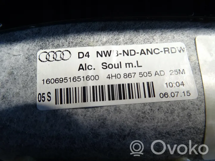 Audi A8 S8 D4 4H Ciel de toit Audi