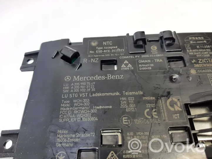 Mercedes-Benz C W205 Modulo di ricarica wireless A2059007549