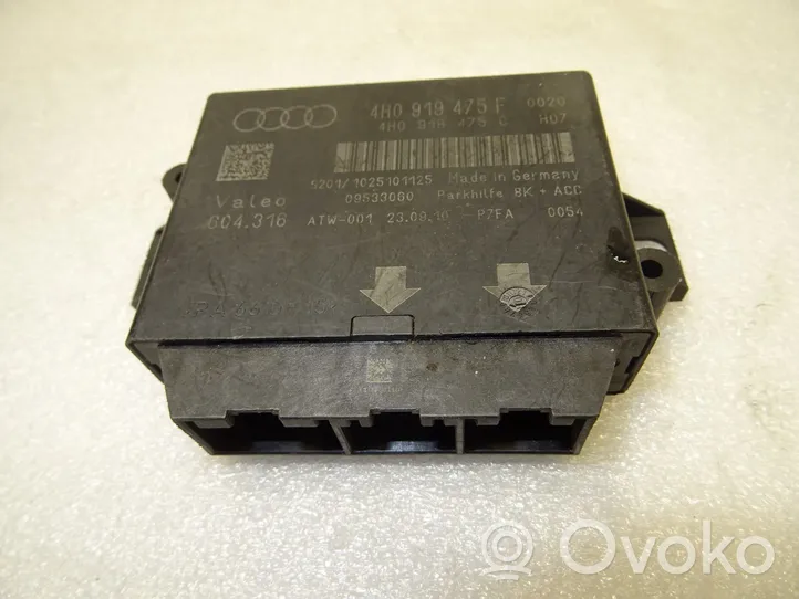 Audi A8 S8 D3 4E Pysäköintitutkan (PCD) ohjainlaite/moduuli 4H0919475F