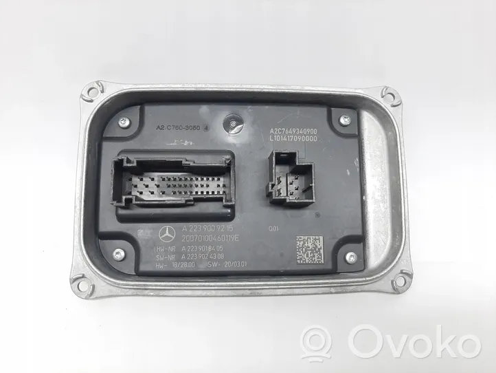 Mercedes-Benz S W223 Module de contrôle de ballast LED A2239009215