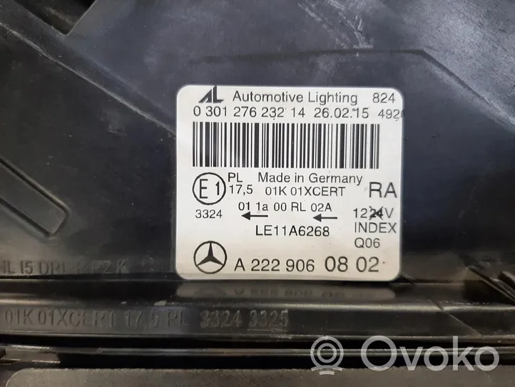 Mercedes-Benz S W222 Etu-/Ajovalo A2229060802