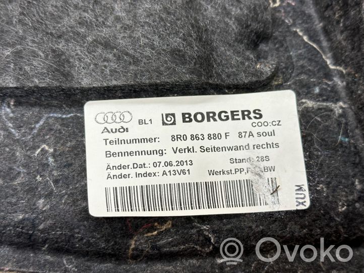 Audi Q5 SQ5 Rivestimento pannello inferiore del bagagliaio/baule 8R0863880F