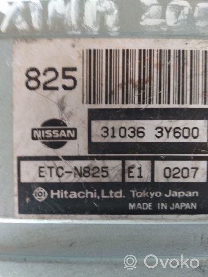 Nissan Maxima Pārnesumkārbas vadības bloks 310363Y600