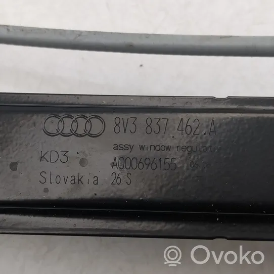 Audi A3 S3 8V Regulador de ventanilla eléctrico de puerta delantera 8V3837462A