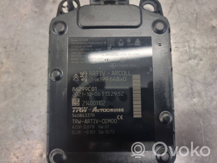 Toyota Proace Mascherina/borchia per il sensore del rilevatore Distronic ACC 9819964880