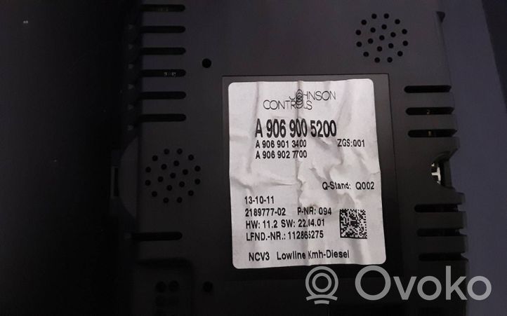 Mercedes-Benz Sprinter W906 Tachimetro (quadro strumenti) A9069005200