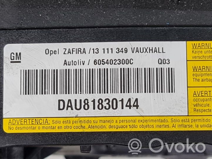 Opel Zafira B Airbag dello sterzo 605402300C