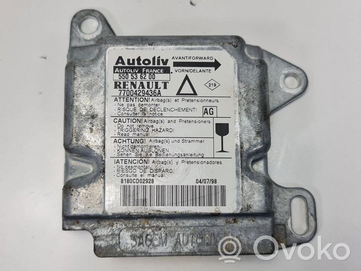 Renault Laguna I Module de contrôle airbag 7700429436A