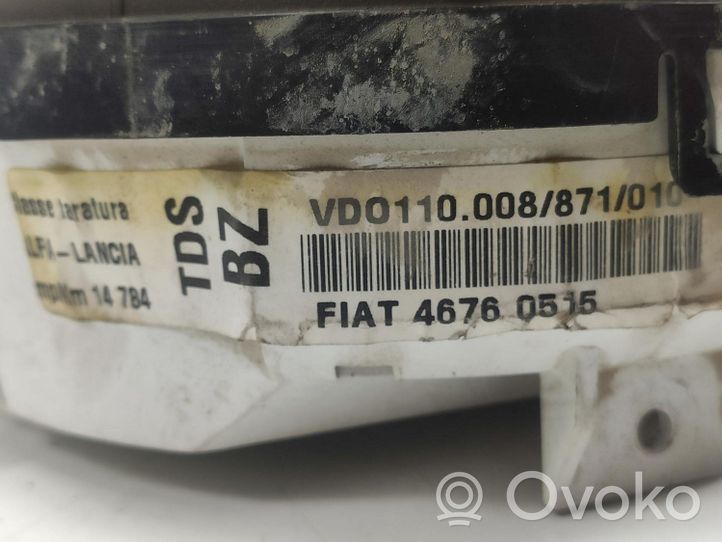 Fiat Multipla Compteur de vitesse tableau de bord 46760515