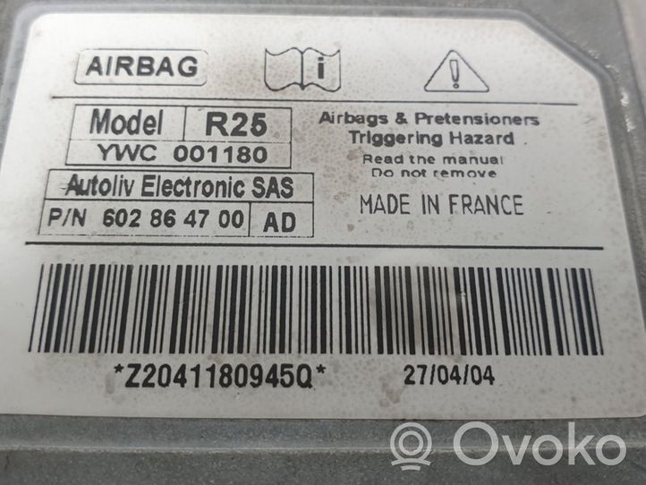 Rover Streetwise Module de contrôle airbag 602864700AD