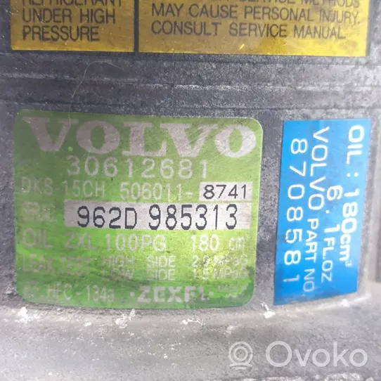 Volvo S40, V40 Ilmastointilaitteen kompressorin pumppu (A/C) 30612681