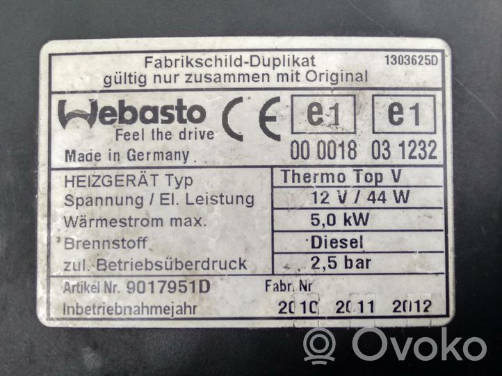 Mercedes-Benz A W169 Zawór sterujący płynu chłodzącego 000018031232