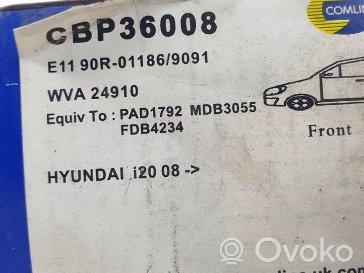Hyundai i20 (PB PBT) Jarrupalat (takana) CBP36008