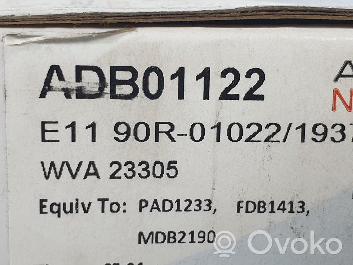 Citroen C5 Brake pads (rear) ADB01122