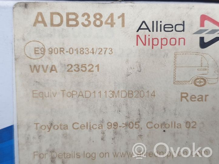 Toyota Corolla Verso E121 Klocki hamulcowe tylne ADB3841
