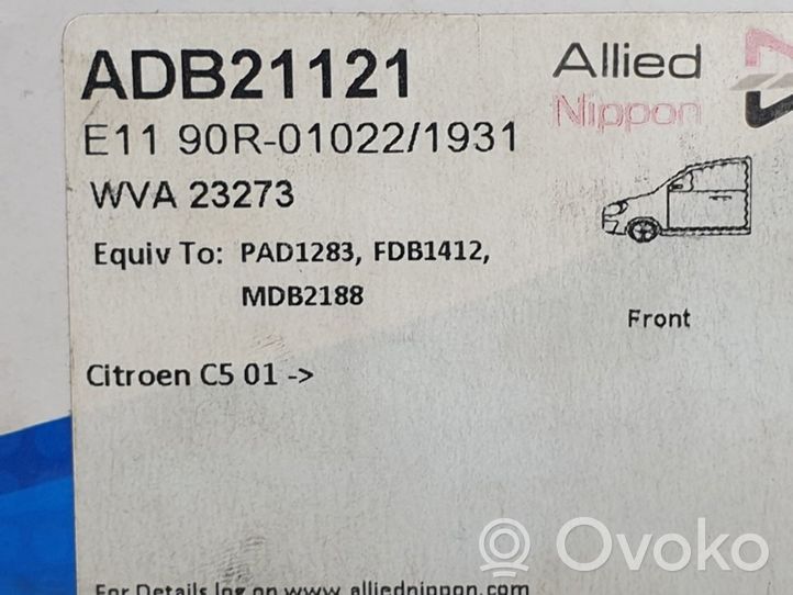 Citroen C5 Plaquettes de frein arrière ADB21121